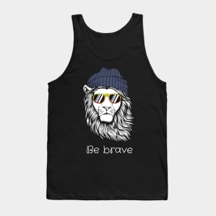 white illustrated Tiger Tank Top